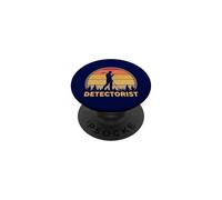 Détecteur de métaux rétro Style Vintage détection drôle PopSockets PopGrip Adhésif