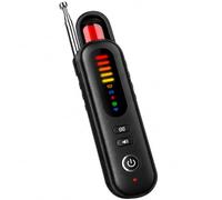 Détecteur de Micro Espion 4 en 1, Caméra et Traceur GPS, Alarme Anti Vol | RF 1-6500MHz, 6 Niveaux de Sensibilité; Balayage 360° jusqu'à 15m²; Batterie 25h, Charge 1h; 30g