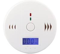Détecteur de Monoxyde de Carbone CO Gaz portable Surveillance Capteur Empoisonnement Avertissement d'alarme du Testeur Blanc