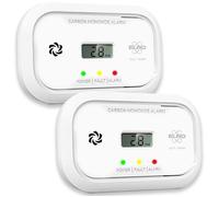Détecteur de monoxyde de carbone ELRO FC5010 lot de 2 écran LCD alarme 85 dB batterie 10 ans EN50291 Blanc