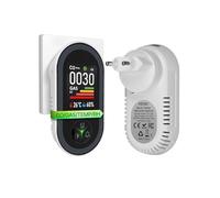 Détecteur de Monoxyde de Carbone et Gaz avec Prise - Détecteur CO 4-en-1 avec Capteur de Température & Humidité - Alarme Sonore pour GPL, Propane, Méthane, Éthane & CO - pour Maison et Caravane
