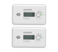 Détecteur de monoxyde de carbone WisuAlarm GC20-B - 2 détecteurs de monoxyde de carbone - Batterie 10 ans - Capteur Figaro 10 ans - Afficheur LCD -