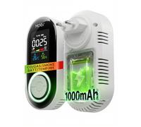 Détecteur de Monoxyde/Gaz/Fumée avec Prise 5-en-1 | Capteur température et humidité, alarme sonore, pour Propane/Méthane/CO, maison et caravane