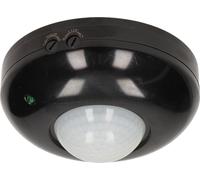ORNO CR-203 LED Detecteur de Mouvement 360°1200 W Installation au Plafond Infrarouge Montage en Saillie (Noir)