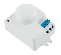 Détecteur de mouvement à micro-ondes, interrupteur à induction réglable à 360° avec capteur crépusculaire 2 lux à 1000 W de charge IP20 protection pour contrôle de l'éclairage intérieur