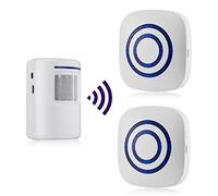 Détecteur de Mouvement Alarme, HommyFine Sirène Détecteurs de Mouvement Infrarouge-Sensor Alarme sans Fil PIR Set Détecteur de Mouvement