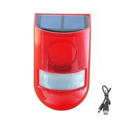 Détecteur de mouvement - Alarme sonore LED - Lumière rouge clignotante - Équipement d'extérieur pour le rangement de la maison et les travaux manuels - Pour enfants de 4 à 8 ans (rouge, taille unique)
