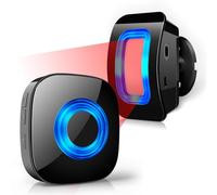 Détecteur de Mouvement avec détecteur d'alarme, système d'alarme de sécurité à Domicile sans Fil PHYSEN, portée jusqu'à 120-150 m, 1 détecteur de Mouvement et 1 récepteur enfichable, 58 sonneries