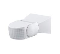 Détecteur de Mouvement Blanc 140 ° - Montage Mural en saillie - IP65 - pour intérieur et extérieur - Compatible LED +