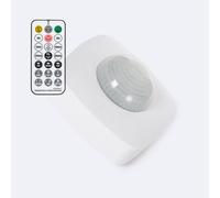 Détecteur de Mouvement blanc PIR 360º Spécial Couloirs avec telecommande.
