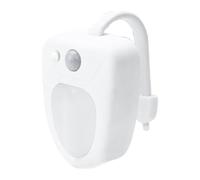 Détecteur de mouvement de lumière de toilette - Veilleuse LED 16 couleurs, accessoires de salle de bain cool, activé par le mouvement, luminosité réglable, économe en énergie, installation facile |