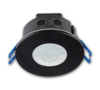 Détecteur de Mouvement de Plafond 360°, Noir, portée de détection 8 m, Temps de Commutation et seuil crépusculaire réglables, IP65