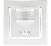 Détecteur de mouvement Delphi, encastrable, angle de vision de 160°, intérieur, 3 fils, portée de 7 m, 230 V, insert encastrable 55 x 55 mm, blanc