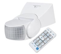 Maclean MCE241 Détecteur de Mouvement Infrarouge Interrupteur Automatique avec télécommande IP65 Angle de détection de 180° jusqu'à 12 m