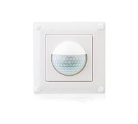 Détecteur de mouvement HUBER Motion 15F PIR 190° pour usage intérieur et extérieur, détecteur de mouvement encastré avec interrupteur, technologie 2 + 3 fils