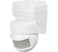 Maclean MC295 Détecteur de Mouvement Infrarouge 180° + 360° avec capteur crépusculaire jusqu'à 12 m de portée IP54 (Blanche)