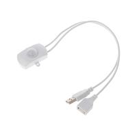 Détecteur de mouvement infrarouge DC5 V-24 V 12 V pour le corps humain, barre lumineuse LED, interrupteur capteur photosensible, connecteur CC (TDL-2023USB, blanc)