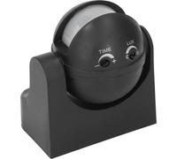 Détecteur de mouvement Interrupteur étanche intelligent sans rayonnement Boîtier ABS Détecteur de mouvement infrarouge PIR AC110?240V Noir