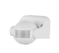 Détecteur de Mouvement IP44 Blanc, Compact et Efficace. Dimensions de 8 x 8,5 x 11 cm, Offre Une Couverture à 360° et Une portée jusqu'à 12 mètres, idéal pour la sécurité et Le Confort.