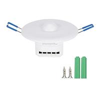 Détecteur de Mouvement Micro - Ondes 5,8GHz, Interrupteur Lumineux Ajustable pour Couloir, Capteur Intégré Blanc - Économie d’Énergie, Sensibilité Réglable, Usage Intérieur