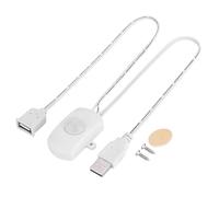 Détecteur de Mouvement PIR de Zerone - Interrupteur de Détecteur de Présence pour Éclairage LED - Alimentation USB - Noir ou Blanc