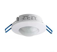 Détecteur de mouvement PIR double usage intégré au plafond avec portée de détection à 360° pour la sécurité de la maison et économie d'énergie, délai réglable de 10 secondes à 30 minutes