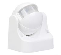 Détecteur de mouvement PIR étanche IP54 pour montage mural extérieur, design réglable avec technologie infrarouge à induction du corps humain (blanc)