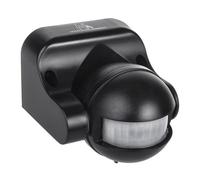 Maclean Détecteur de mouvement PIR MCE358 B – infrarouge noir IP44 portée 12m charge max. 800–1200W