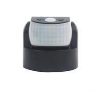 Détecteur de mouvement PIR IP65 résistant aux intempéries pour contrôle d'éclairage AC220-240 V avec double angle de détection et fonctionnement d'économie d'énergie (noir)
