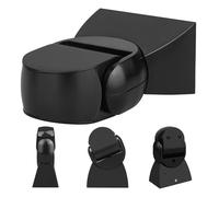 Maclean MCE201 PIR Capteur extérieur IP65 Noir | Détection à 180° | Portée jusqu'à 12 m | Lux et Temps Réglables | Compatible LED | Détecteur de Mouvement pour Façade et Jardin