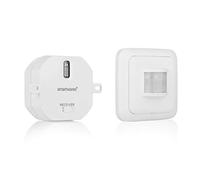 Détecteur de Mouvement sans Fil Intérieur Smartwares SH5-SET-ST - avec récepteur encastrable - pour Lampes et appareils Jusqu'à 1000 Watts