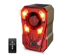 Détecteur de mouvement solaire amélioré avec son réglable, dissuasion des aboiements, sonde numérique pour moins de fausses alarmes, IP65 résistant aux intempéries, batterie 2000 mAh (dissuade les