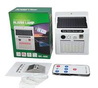 Détecteur de mouvement solaire - Lampe répulsive extérieure pour animaux IP65, boîtier résistant aux intempéries, triple modes d'éclairage avec alerte sonore puissante | Alarme ultrasonique humaine