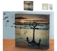 Détecteur de mouvement Soundbox "Anchor" | 12 x 12 x 3,5 cm Carton Plastique | Niveau sonore réglable (1 x Soundbox Anchor)