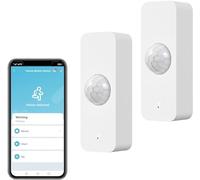 Détecteur de mouvement WiFi Tuya PIR intelligent pour la sécurité domestique Capteur de mouvement sans fil avec application de surveillance à distance, commande vocale compatible avec Alexa (Lot de 2)