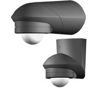 Grothe Détecteur PIR 94535 – Intérieur/Extérieur, montage apparent 360°, relais noir IP55