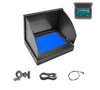 Détecteur de poissons avec détection de température et de profondeur, écran IPS haute luminosité, compatible avec toutes les caméras Fish Finder