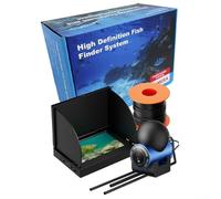 Détecteur de poissons avec écran HD de 4,3", caméra sous-marine grand angle de 220°, étanchéité IP68, pour la pêche sur glace, eau boueuse, eau salée et eau douce, profondeur de 0,6 m à 500 m (IPS +