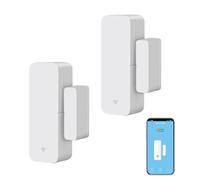 Détecteur de Porte et fenêtre WiFi : capteur de Contact Intelligent, détecteur magnétique sans Fil avec alertes de Notification gratuites, Compatible avec Alexa