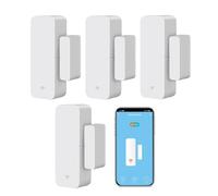 Détecteur de porte WiFi pour fenêtre : capteur de contact intelligent pour fenêtre, détecteur d'ouverture de porte magnétique sans fil avec alertes de notification gratuites, compatible avec Alexa