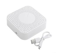 Détecteur de qualité de l'air 6 en 1 compatible avec TUYA, moniteur intelligent PM2.5 avec capteur de température et d'humidité, activation vocale via Alexa ou Google Home, support mural ou de bureau