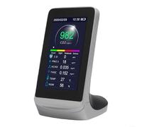 Détecteur de qualité de l'air, compteur multifonction 8 en 1, moniteur PM2.5 CO HCHO TVOC, stockage des données en temps réel, enregistrement historique pour bureau