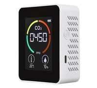 Détecteur De Qualité De L'air, Détecteur De Dioxyde De Carbone, Production Agricole, Moniteur De Gaz Blanc De Serre, Testeur De Qualité De L'air, Compteur De CO2 Facile à Utiliser(White)