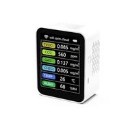 Détecteur de qualité de l'air, Détecteur intelligent de CO2, moniteur de qualité de l'air, TVOC CO2 gaz CH2O, détecteur de température et d'humidité