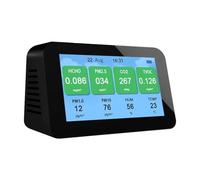 Détecteur de qualité de l'air, DM601B nouveau détecteur de qualité de l'air avec écran d'afficha LCD numérique couleur, moniteur intellint multifonctionnel de CO2 PM2.5 TVOC