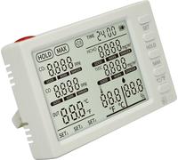 détecteur de qualité de l'air intérieur 8-en-1 Détecteur de qualité de l'air portable pour CO?/HCHO/TVOC/CO/Température/Humidité/Sonde de température externe/Temps Analyseur de qualité de l'air pour l