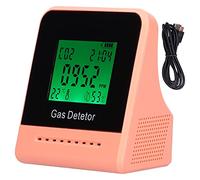 Détecteur de qualité de l'air, Moniteur de dioxyde de Carbone avec capteur de température et d'humidité, Affichage en Temps réel pour la Maison, Le Bureau, la Salle de Sport, (Rose)