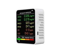 Détecteur de qualité de l'air, Moniteur de qualité de l'air 6 en 1, affichage automatique multifonctionnel, écran mural suspendu for intérieur et bureau, détecteur d'air