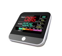 Détecteur de qualité de l'air, Moniteur de qualité de l'air intérieur 8 en 1, moniteur PM2.5/PM1 /PM10, testeur de température, formaldéhyde, TVOC