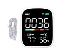 Détecteur de qualité de l'air PM2.5, Moniteur de température et d'humidité pour la Maison
